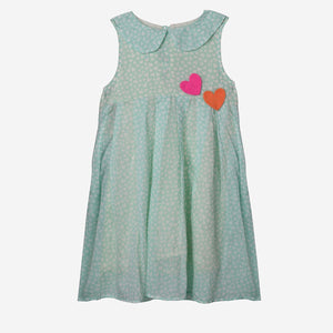 Terra Dress (Mint Green And Tiny Hearts)