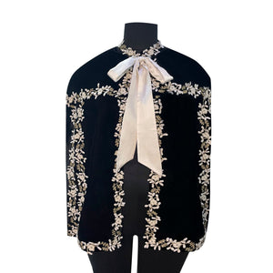 The Floral Velvet Cape