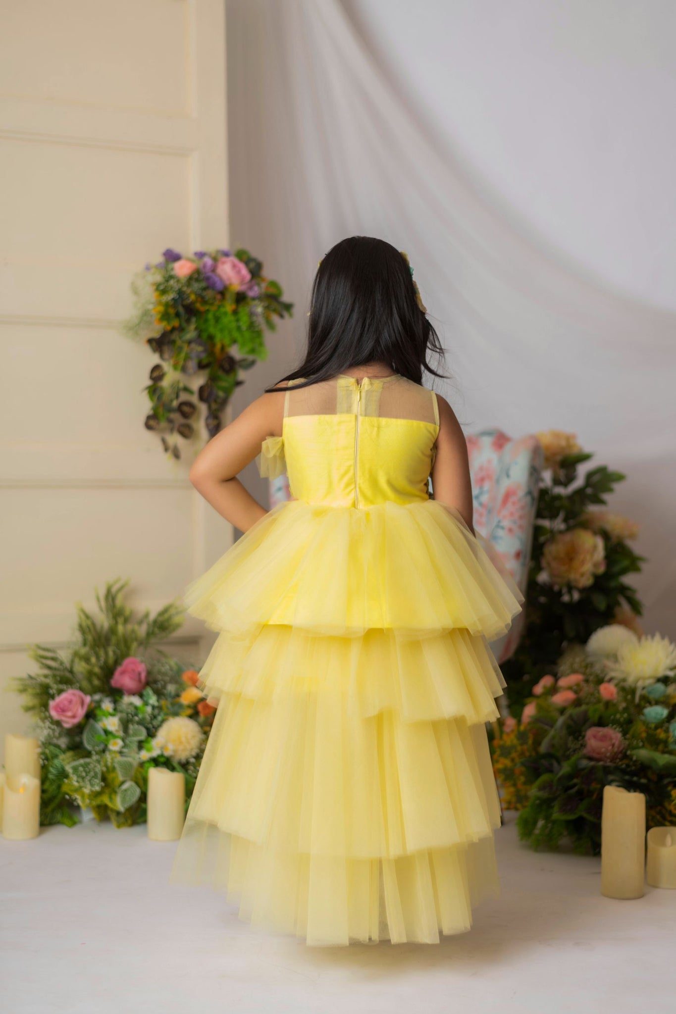 Yellow Bloosom Hi-Low Gown