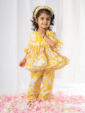 Yellow Printed Pant Set