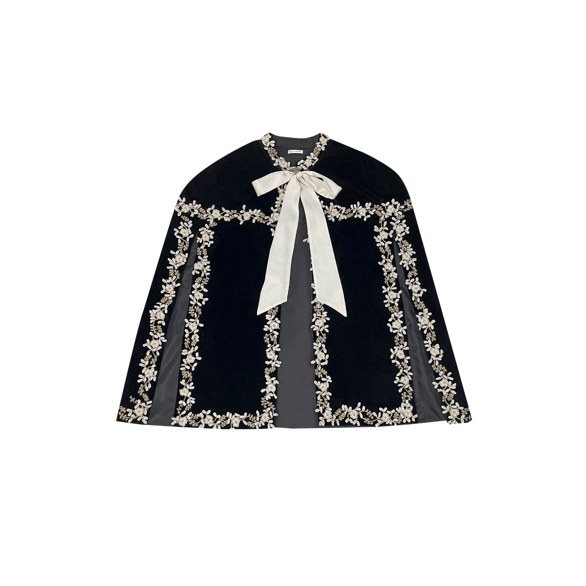 The Floral Velvet Cape