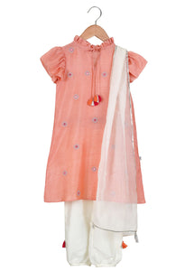 Blush Mirrorwork Kurta Set