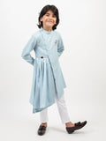 AQUA PLEATED KURTA SET