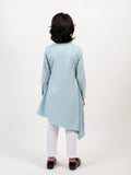 AQUA PLEATED KURTA SET