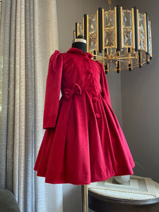 Suede Velvet Coat Red