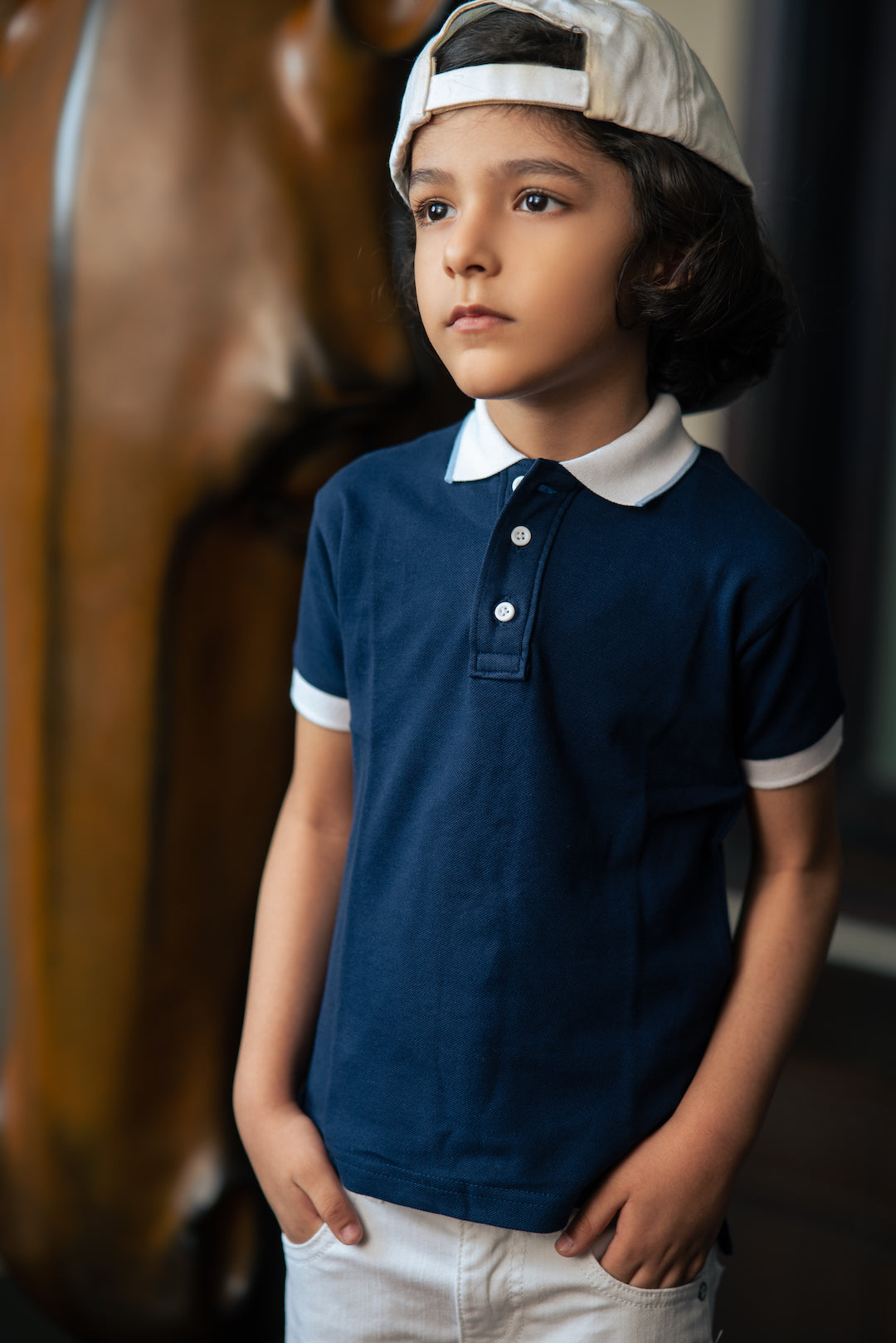 Navy Pony T-Shirt for Boys