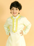 PASTEL GREEN KURTA WITH NECH AMBROIDERY AND SHALWAR