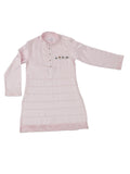 BABY PINK KURTA WITH CHEST MOTIF AND PANTS