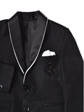 BLACK TUX WITH CHEST MOTIF