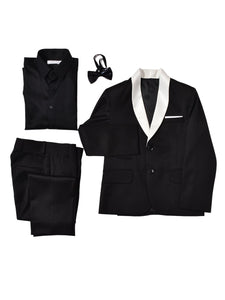 BLACK TUX WITH WHITE COLLAR