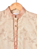 BEIGE COLOUR KURTA WITH BIRD EMBROIDEREY FABRIC